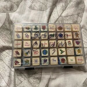 40PC. Wood Mounted Christmas Stamps